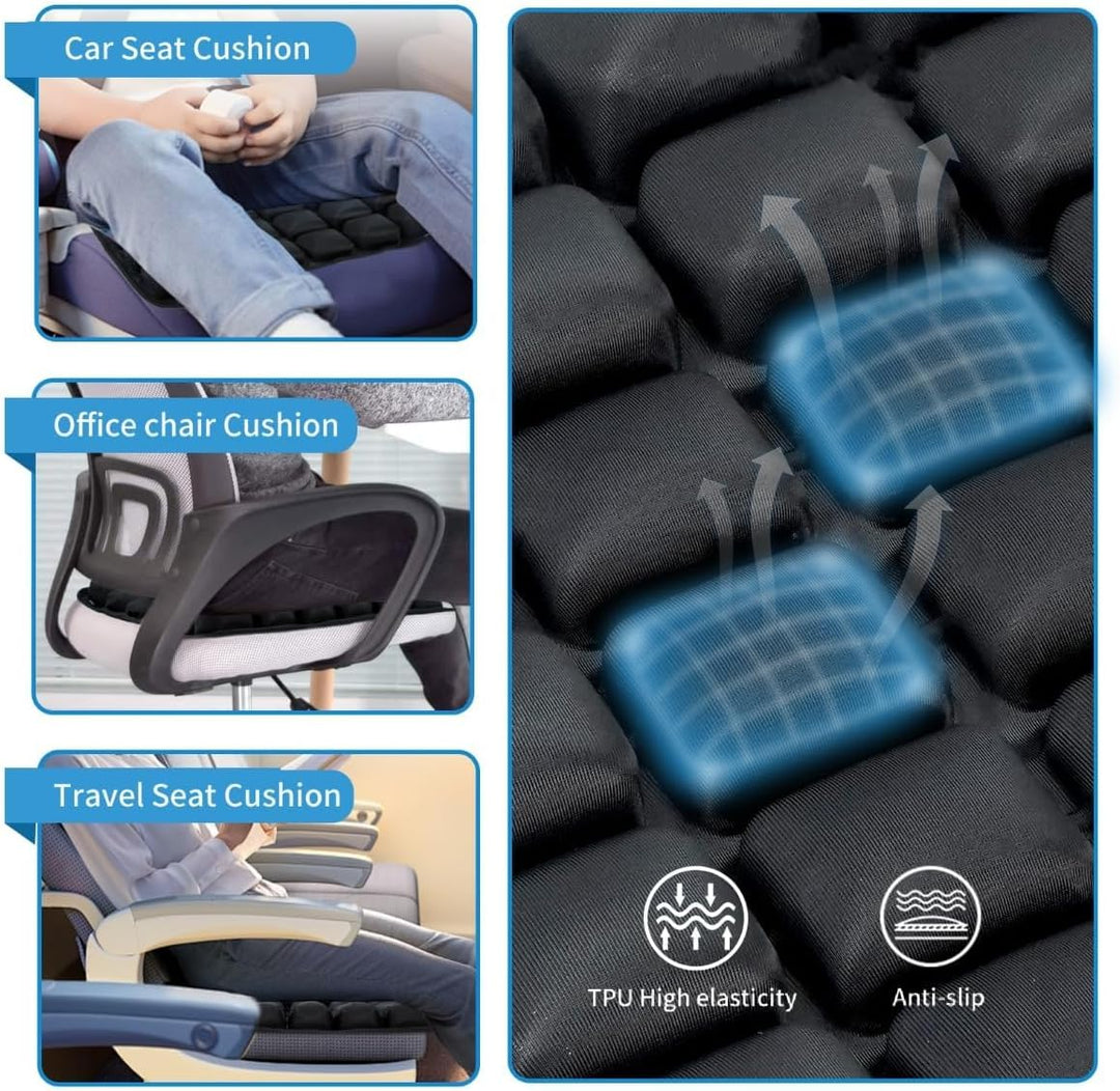 Inflatable Travel Chair Cushion with Ergonomic Pressure Relief – AirComfort
