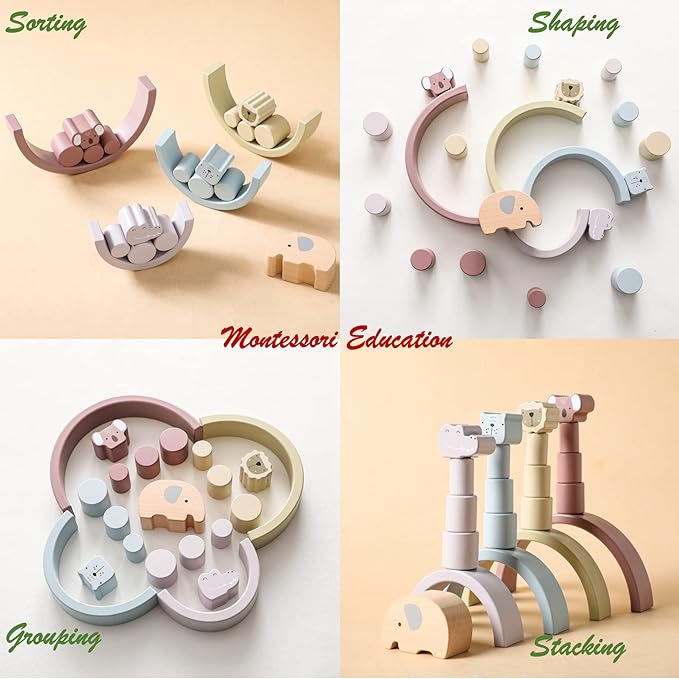 Montessori Holz Spielset – Buildoro