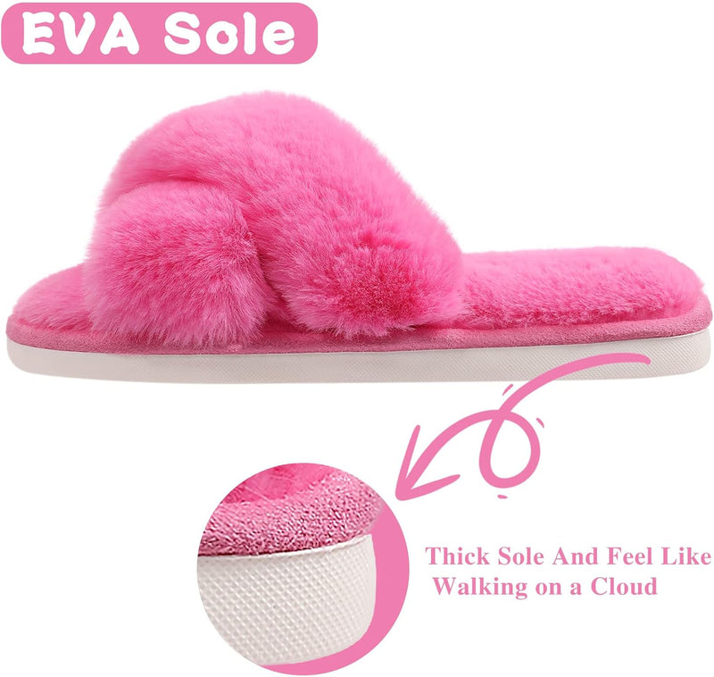 Fuzzy Slippers with Memory Foam - CloudStep