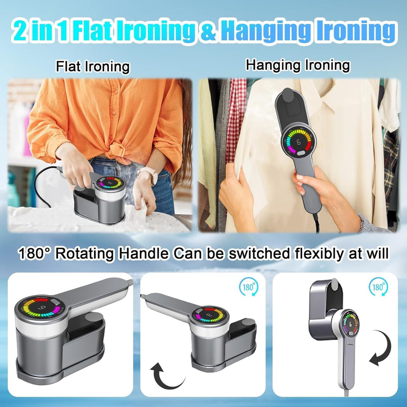Portable travel steam iron 1200W with 6 modes and AU plug