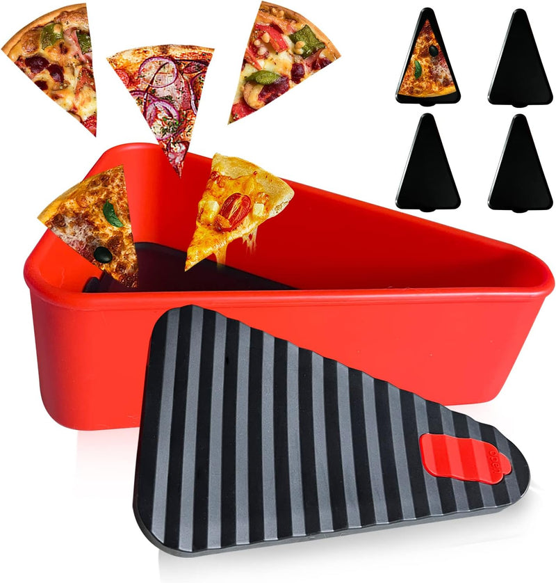 Reusable Pizza Storage Container with 2 Trays – SliceSafe