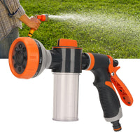 Gartensprinkler mit Schaumsprüher – 8 Modi Hochdruck-Handbrause