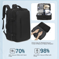 Expandable Vacuum Travel Backpack 56–75L with Pump – Dravion 