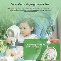 Rechargeable Stroller Fan with Clamp Mount and Night Light – 100 Speeds