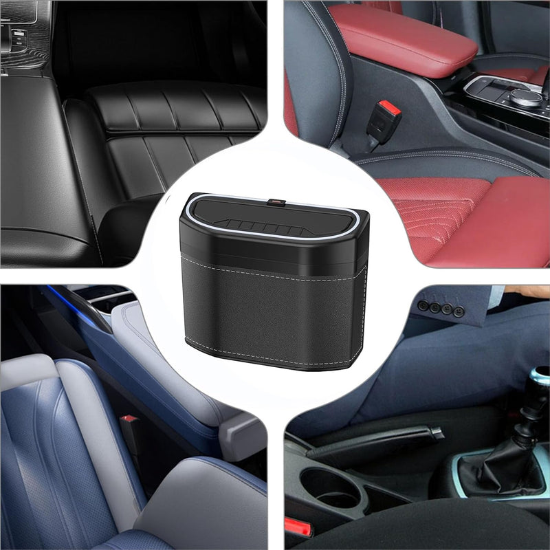 Geruchsdichter Auto-Mülleimer mit Berührungslicht – Lurevo