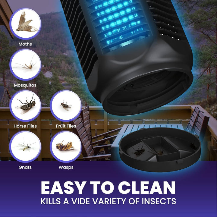 Electric Fly Killer with 20W UV Light and 4200V Grille, IPX4 Waterproof – Zeytra