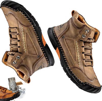 Handmade Waterproof Orthopedic Men's Boots - Arch Support and Non-Slip Insoles - Renvar 