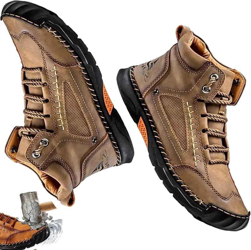 Handmade Waterproof Orthopedic Men's Boots - Arch Support and Non-Slip Insoles - Renvar 
