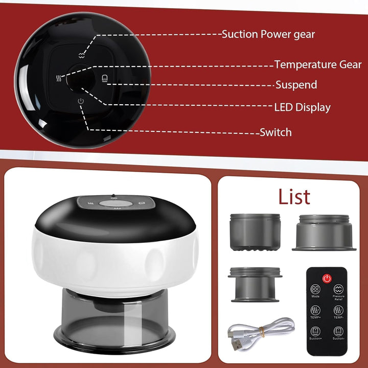 Smart Infrared Suction Massager with 12 Therapy Levels and Remote Control – Auryon