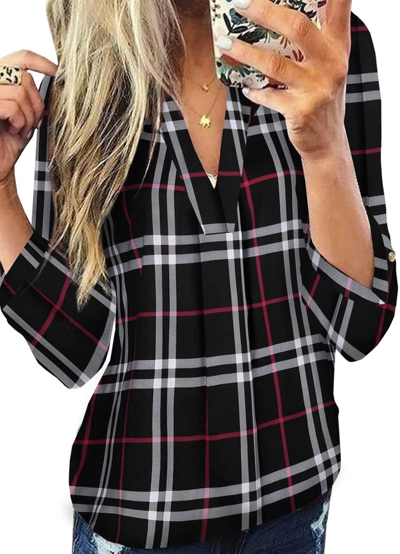 Stilvolle Casual Kariertes Damenhemd - Lara