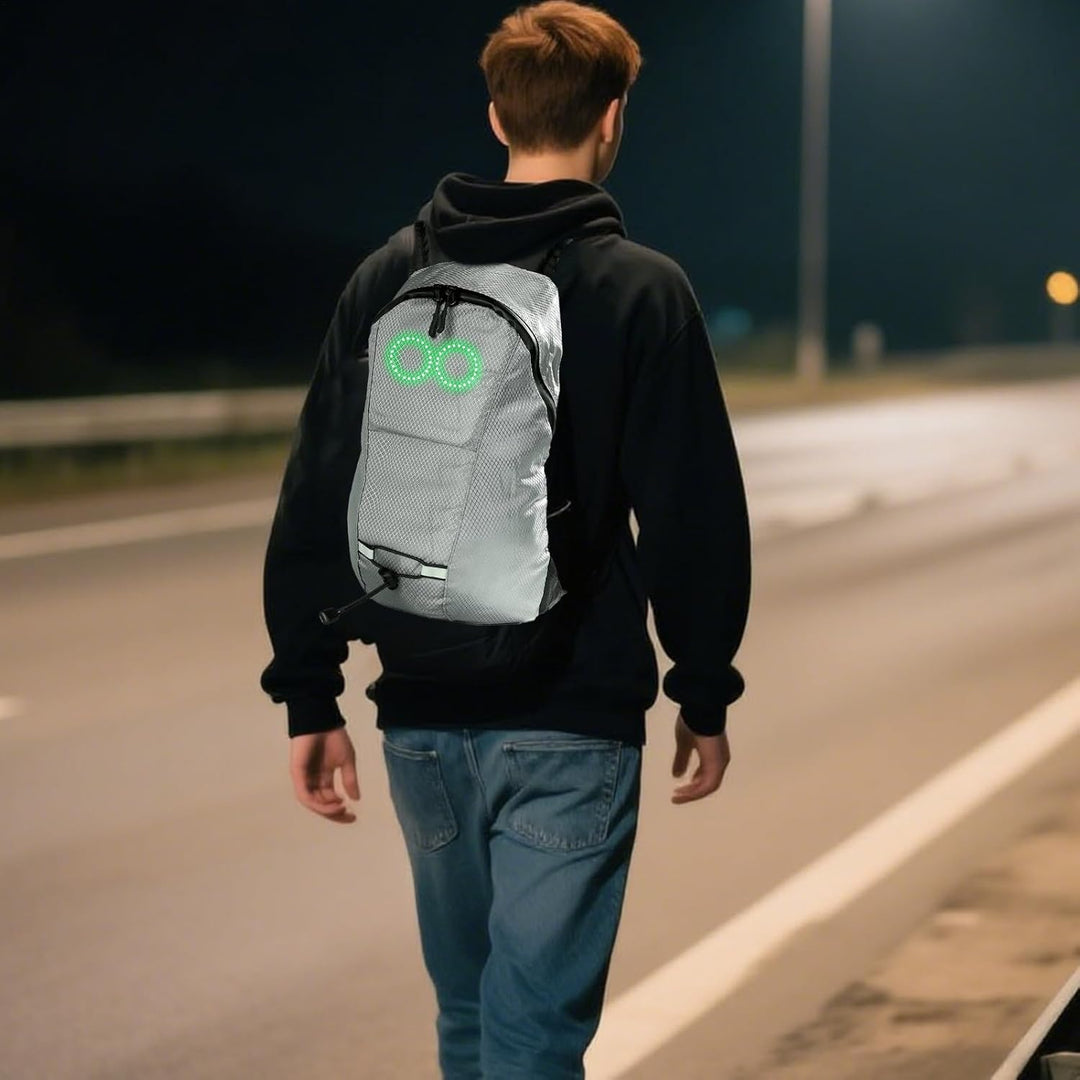 LED Reisrugzak – Waterdichte Lichtgevende Rugzak met Muziekresponsieve Verlichting – Nexora