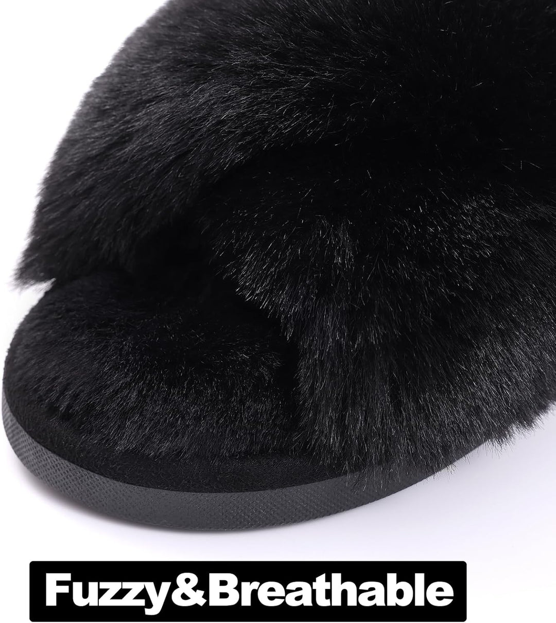Fuzzy Slippers with Memory Foam - CloudStep