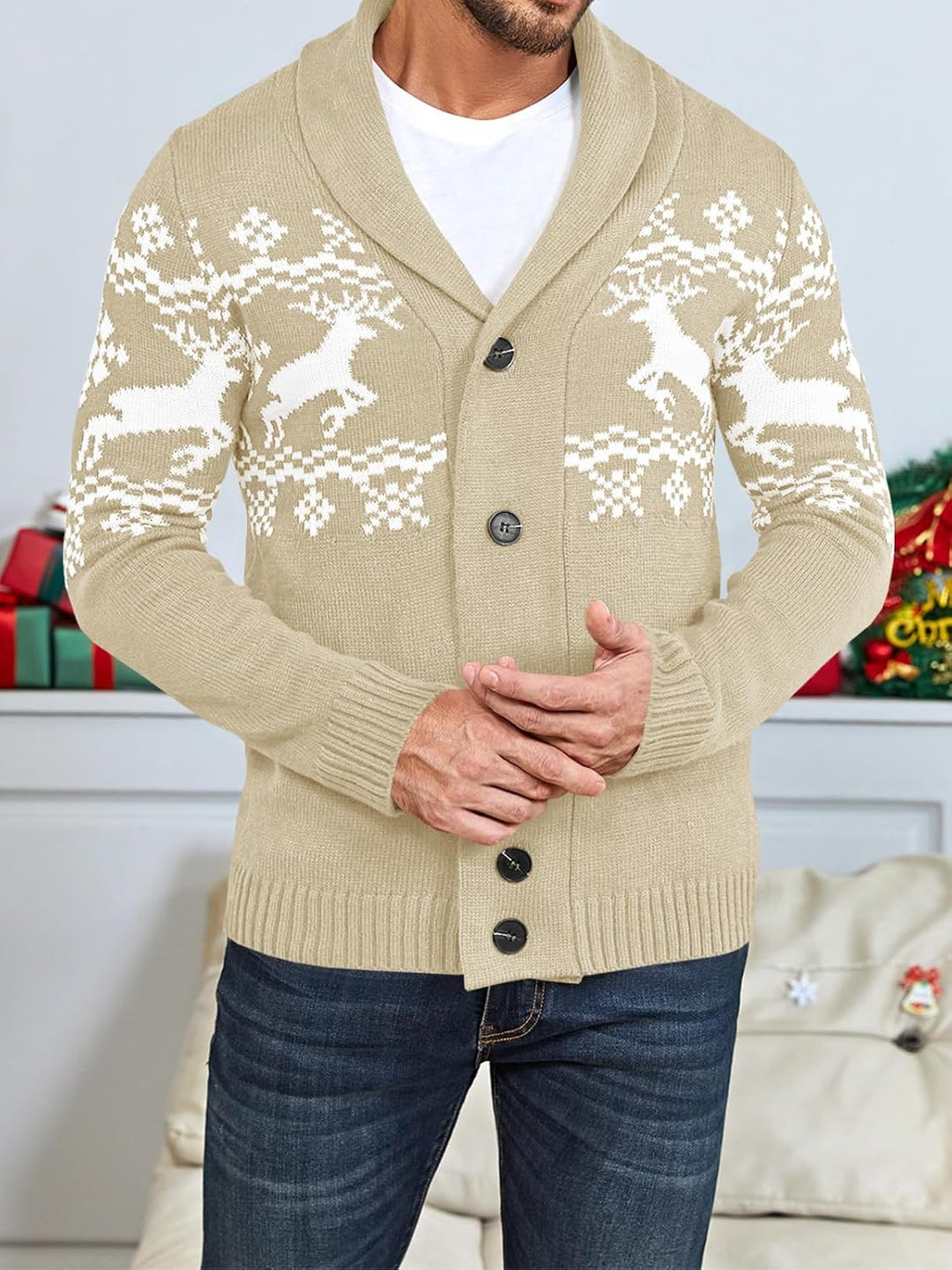 Bequemer gestrickter Herrenpullover - Lucas