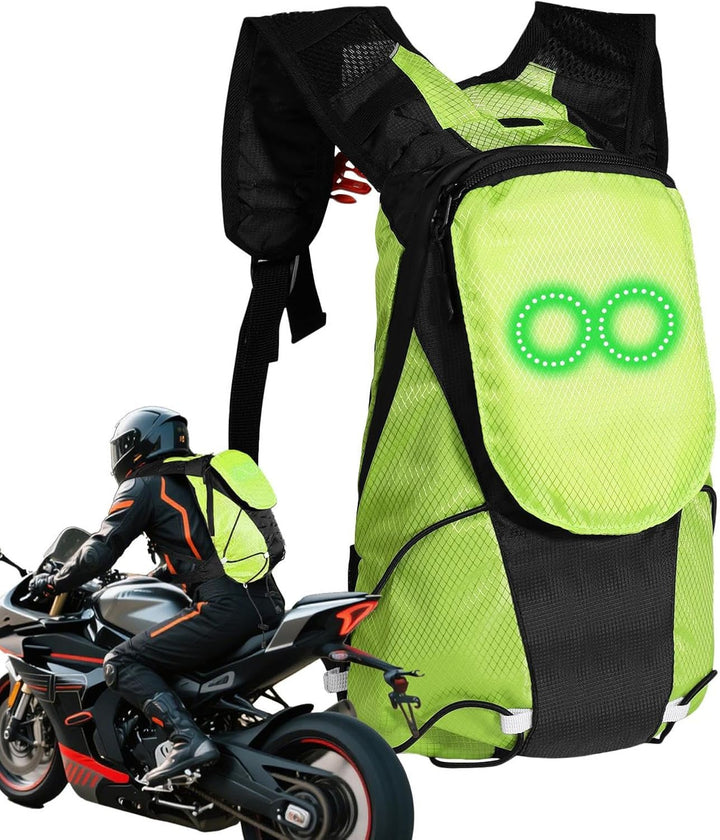 LED Motorfietsrugzak – Luminescente Veiligheidstas voor Buiten- en Nachtfietsen – Lumaro