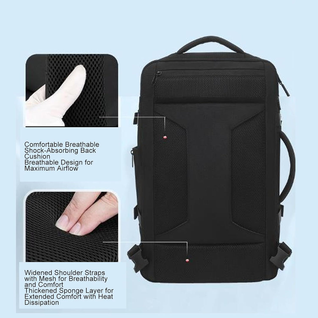 Expandable Vacuum Travel Backpack 56–75L with Pump – Dravion 