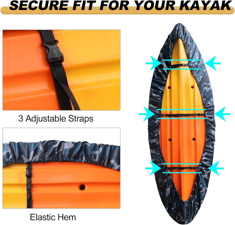 Waterproof UV Resistant Kayak Cover with Adjustable Straps – Marivor 