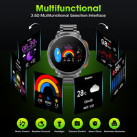 Militaire Smartwatch voor Mannen met 1,85" HD Scherm en Fakkel