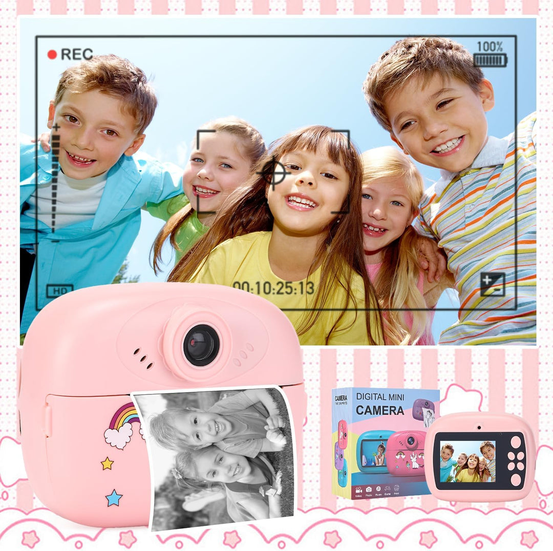 Print Kids Camera with Dual Lens, HD Video and Creative Set – Lymora