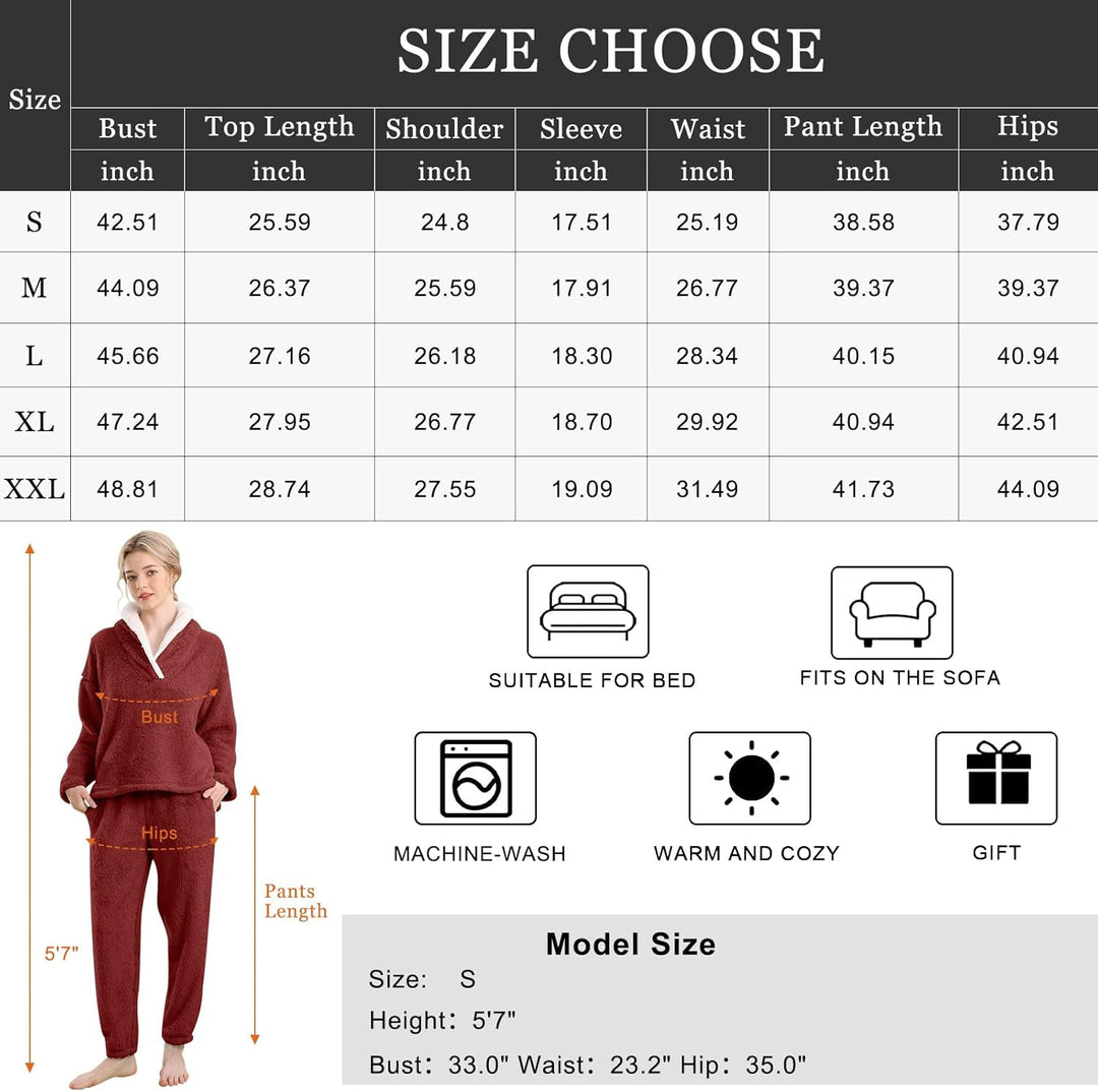 Fluffy Pyjama Set voor Dames - CozyPlush