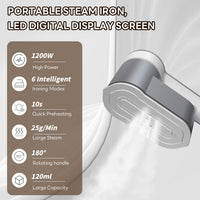 Portable travel steam iron 1200W with 6 modes and AU plug