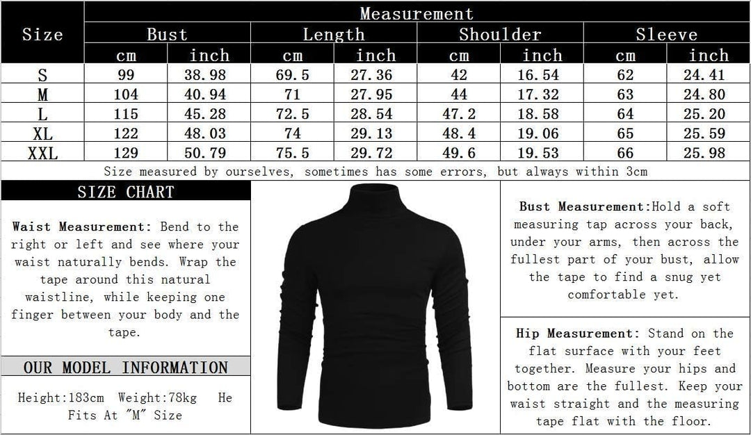 Basic Herren-Rollkragenpullover - Randy