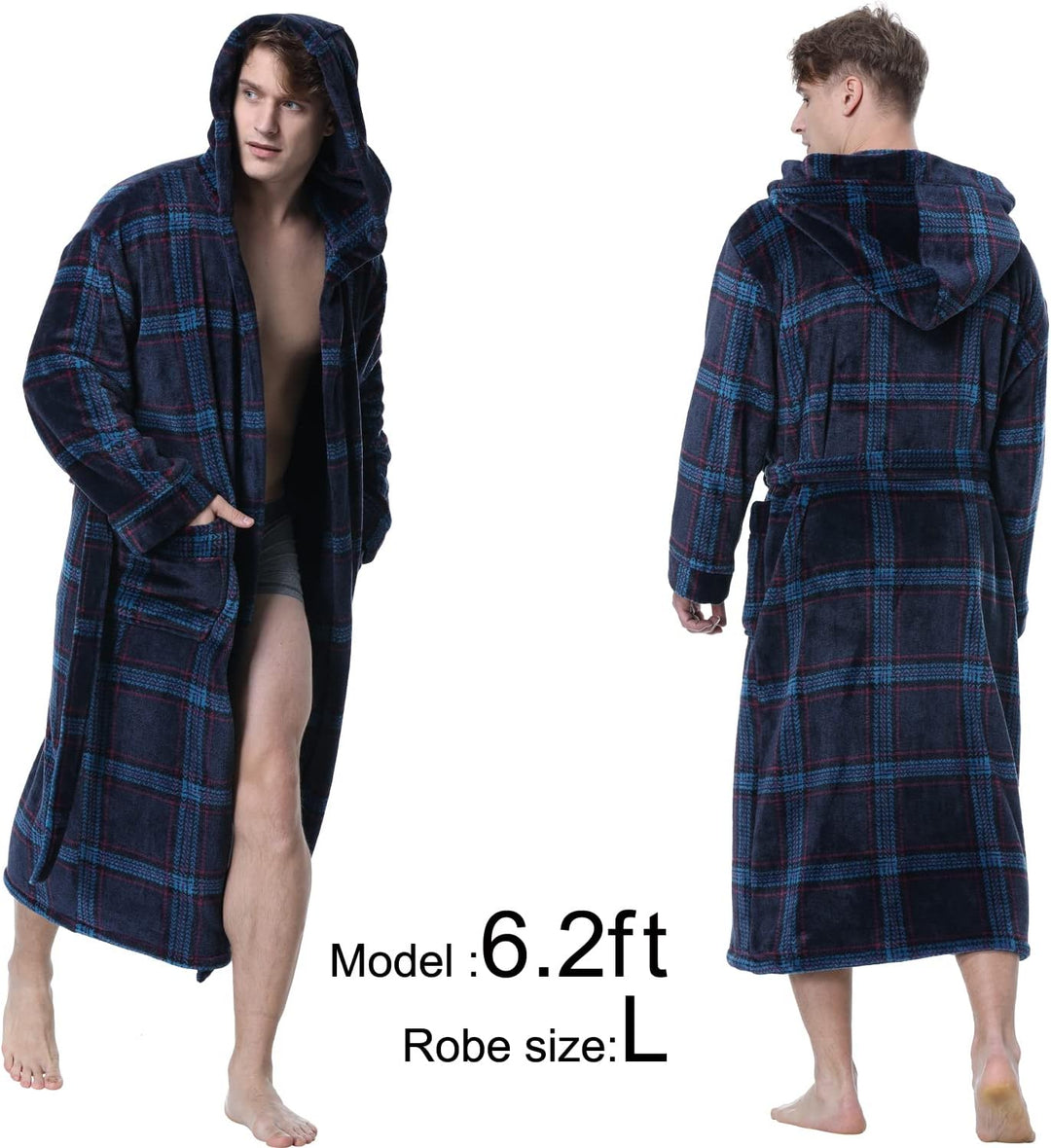 Luxuriöser Herren Bademantel mit Kapuze - Lars