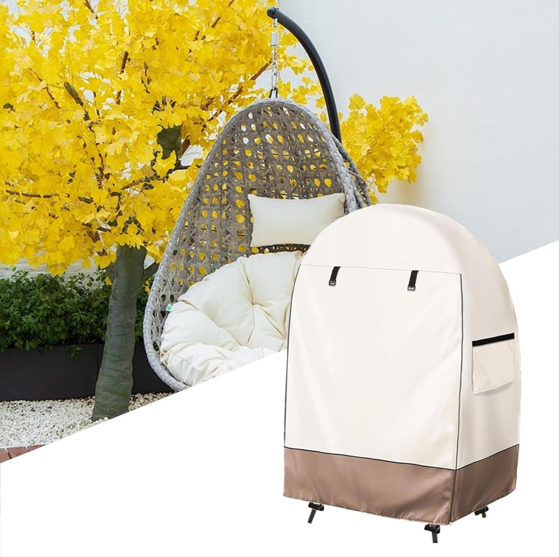 Waterproof Egg-Shaped Chair Cover with Double Zipper – Solara 