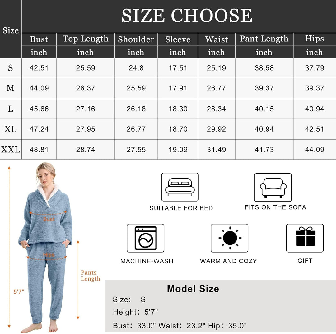 Fluffy Pyjama Set voor Dames - CozyPlush