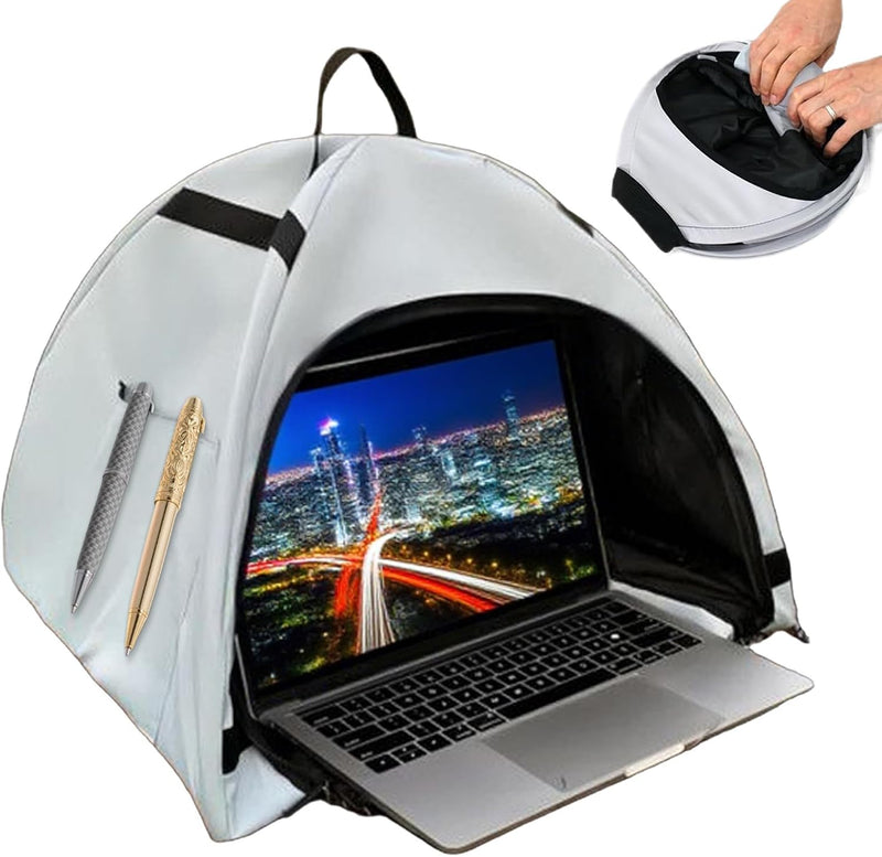 Laptop Zonnescherm – Vouwbare Antireflectie Privé Tent voor 13–16" Apparaten – Travory