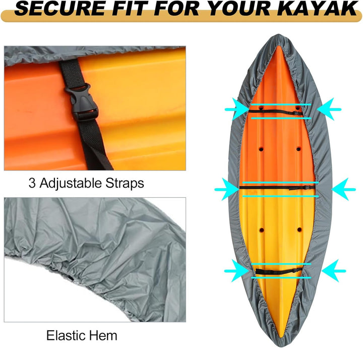 Waterproof UV Resistant Kayak Cover with Adjustable Straps – Marivor 