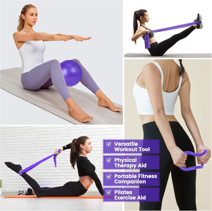 9-piece home Pilates set with ring, ball, bands and non-slip socks