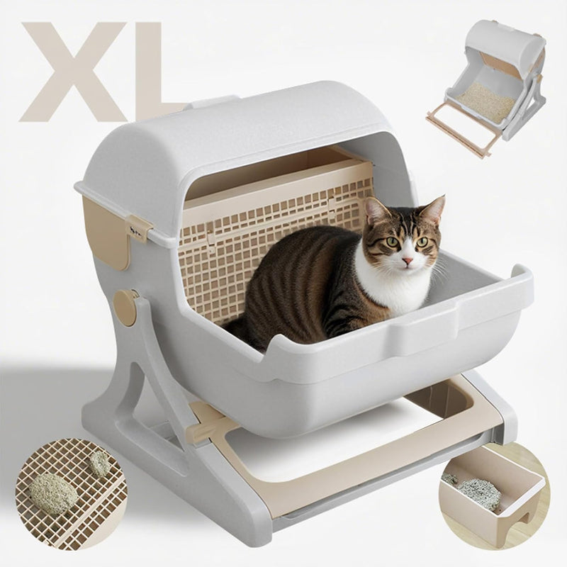 Automatische Geurloze Kattenbak met Open-Top Ontwerp – Felvora