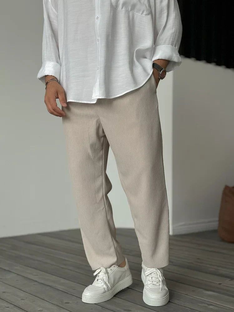 Luxuriöse Herrenhose aus weichem Stoff – Alessio