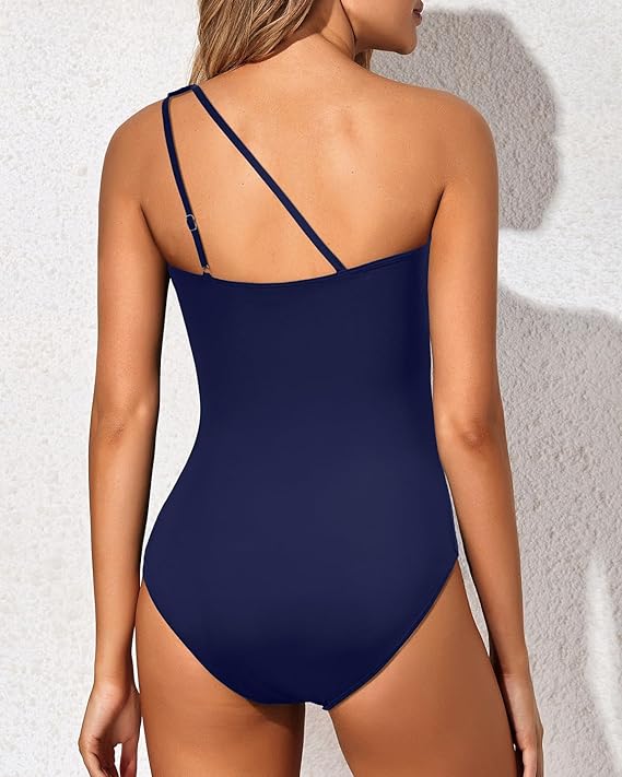 Dames Badpak met One-Shoulder Ontwerp en Buikcontrole – Valeria