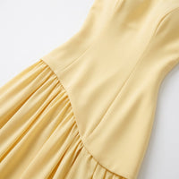 Strapless Formal Maxi Dress with Pleated Skirt & Thigh Slit 5