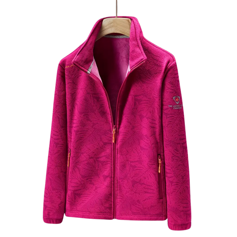 Dames Outdoor Fleecejack winddicht met plantenprint – Marit