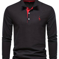 Bequemer Herren Polo mit Langen Ärmeln