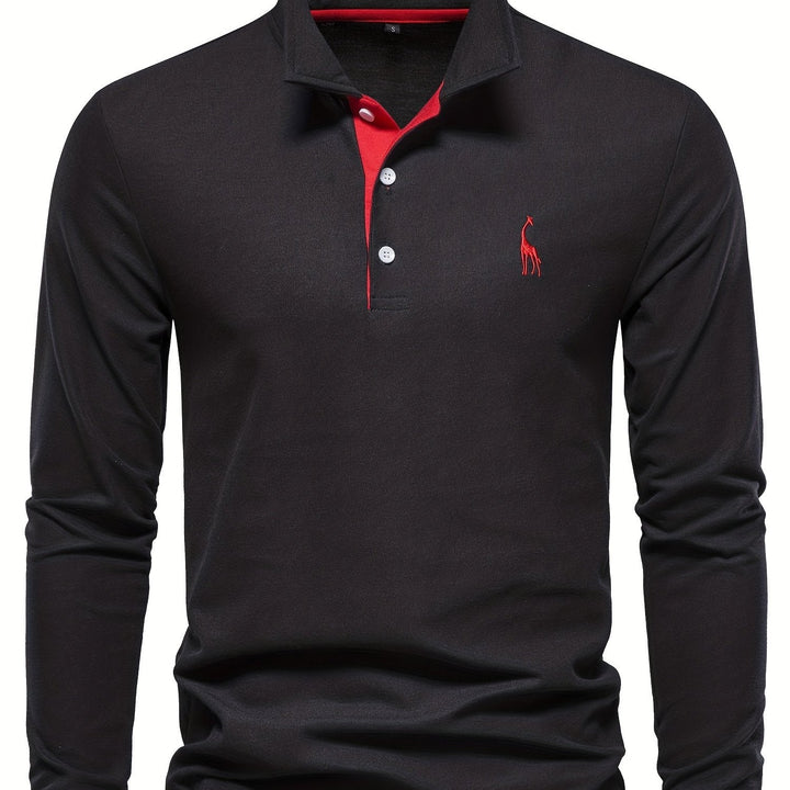 Bequemer Herren Polo mit Langen Ärmeln