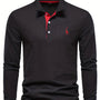 Bequemer Herren Polo mit Langen Ärmeln