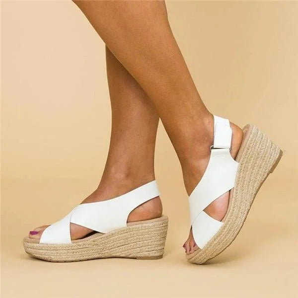 Comfortable Orthopedic Wedge Heel Espadrilles - Clara