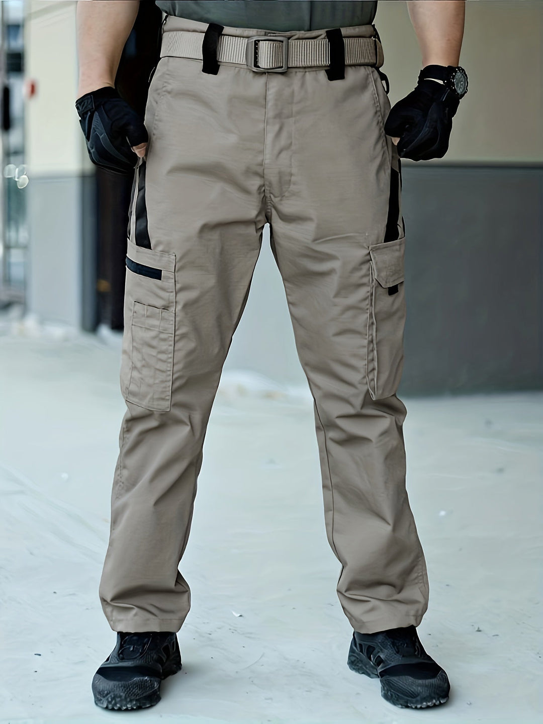 Trendige Unifarbene Herren Cargo Hose - Lars