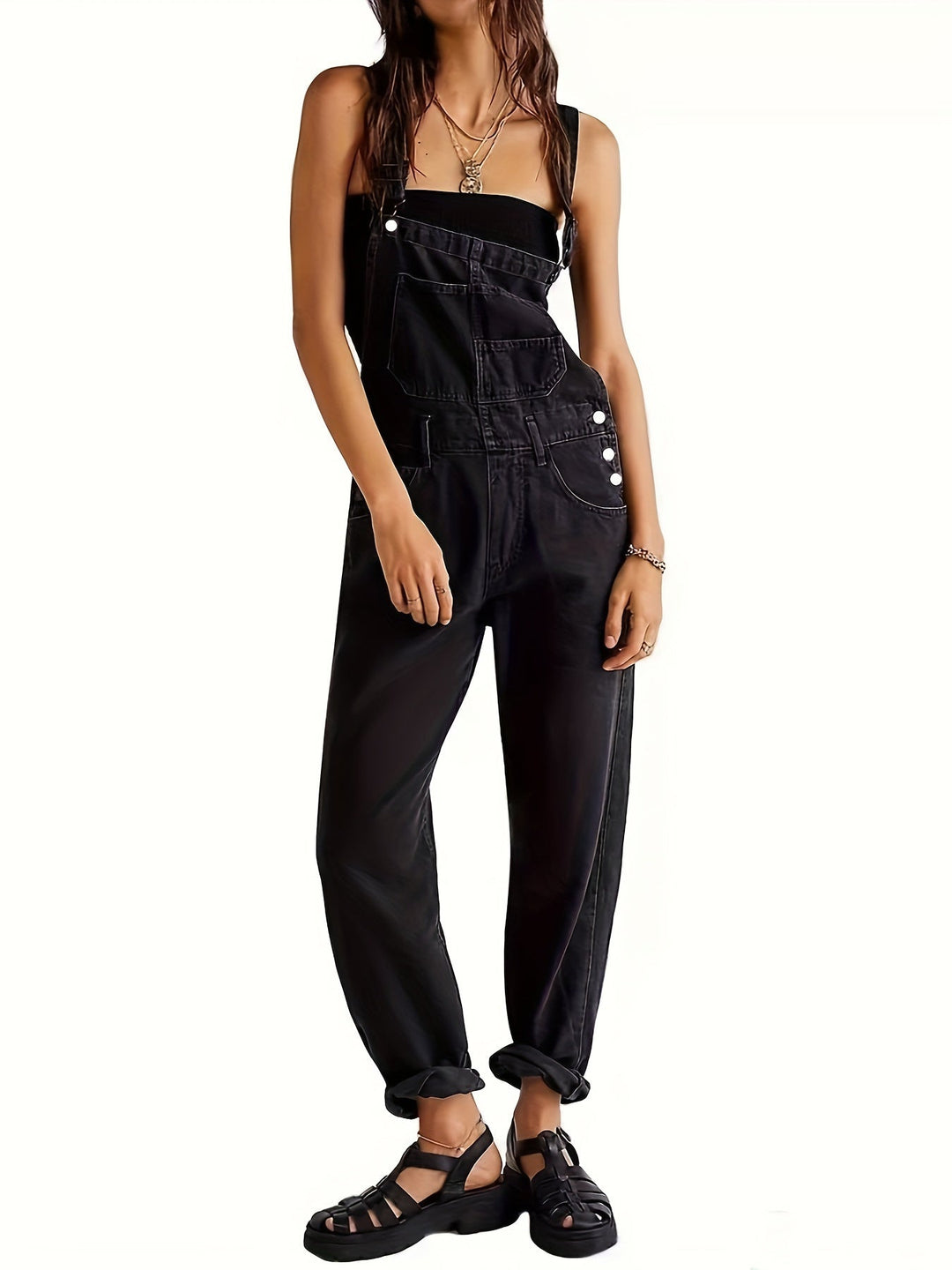 Stijlvolle dames denim jumpsuit voor elke dag - CityEase