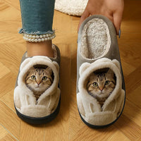 Cozy 3D Cat Face Slip-On Slippers 1