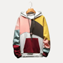 Gestrickter Herren-Hoodie mit Patchwork-Design – WinterEase
