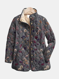 Vintage Floral Quilted Jacket - Lightweight Padded Coat 2