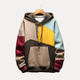 Gestrickter Herren-Hoodie mit Patchwork-Design – WinterEase