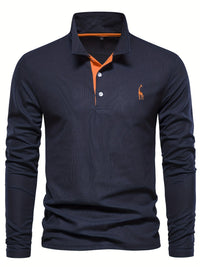 Bequemer Herren Polo mit Langen Ärmeln