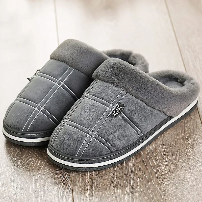 Check Slip-ons | Velvet-soft checked slippers