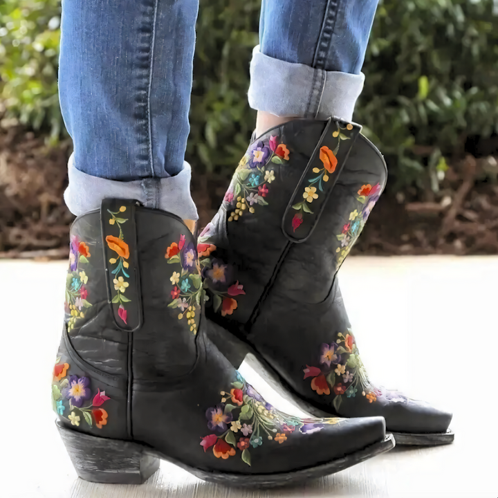 Wetterfeste Vintage Cowgirl-Stiefel - Sierra