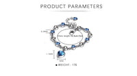Ozeanherz Kristallarmband | Mit wunderschönem blauem Herzanhänger